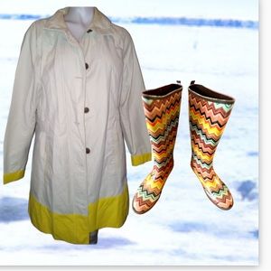 Eddie Bauer Vintage Raincoat Vintage Ivory Yellow